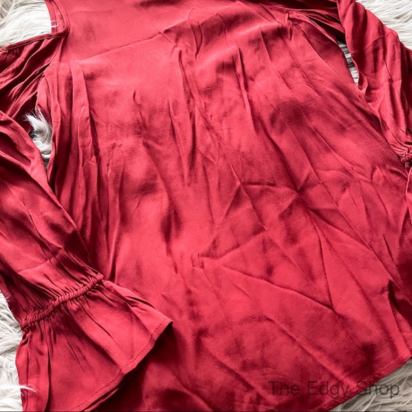 Ann Taylor | Mock Neck Cold Shoulder Top - Picture 3 of 8